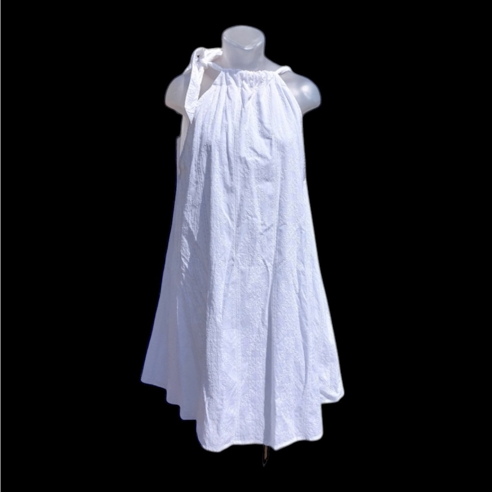Kalita Charlie Dress-Tunic Size M/L White Cottagecore handmade 100%cotton.